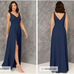 Azazie Deep Blue Maxi Dress- Kori
